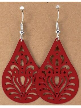Delicate Brass Teardrop Dangle Earrings